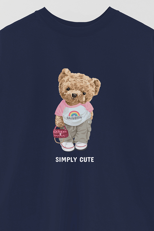 REMERA OVER ESTAMPADA UNISEX SIMPLY CUTE