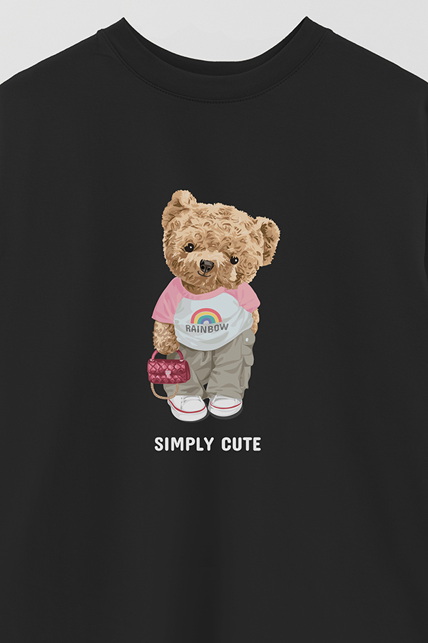 REMERA OVER ESTAMPADA UNISEX SIMPLY CUTE