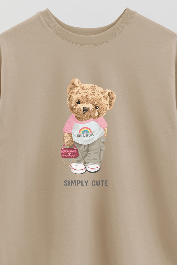 REMERA OVER ESTAMPADA UNISEX SIMPLY CUTE