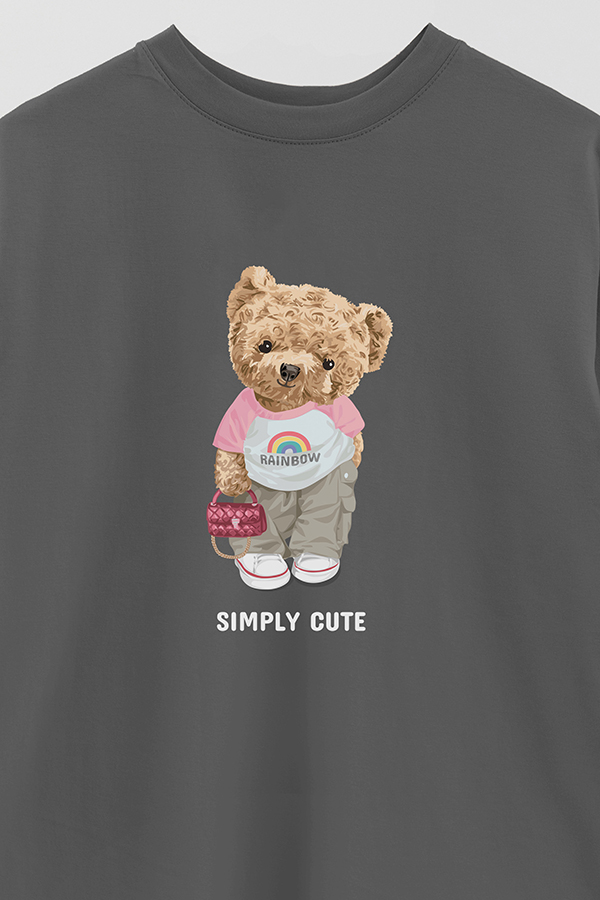 REMERA OVER ESTAMPADA UNISEX SIMPLY CUTE