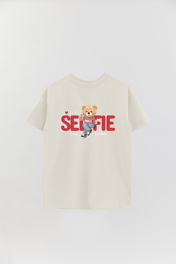 REMERA OVER ESTAMPADA UNISEX SELFIE