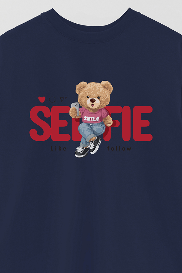 REMERA OVER ESTAMPADA UNISEX SELFIE