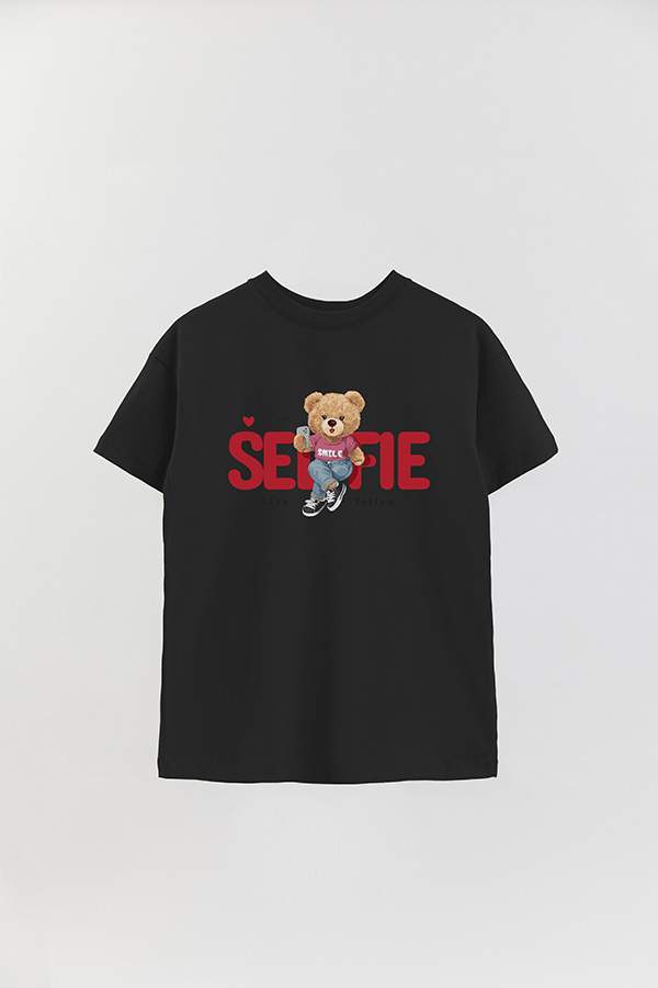 REMERA OVER ESTAMPADA UNISEX SELFIE