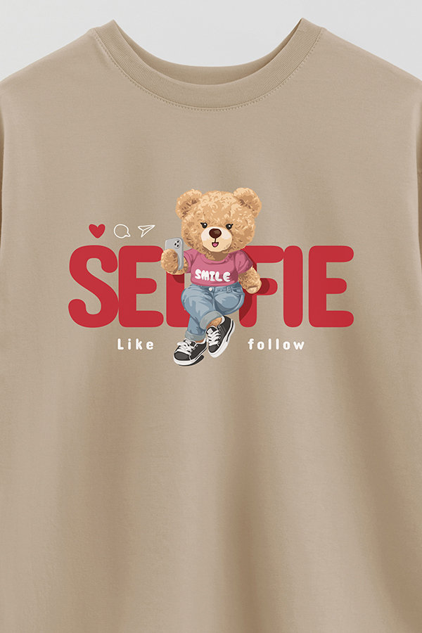 REMERA OVER ESTAMPADA UNISEX SELFIE