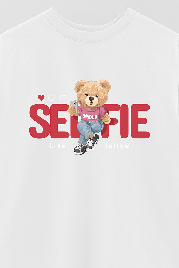 REMERA OVER ESTAMPADA UNISEX SELFIE