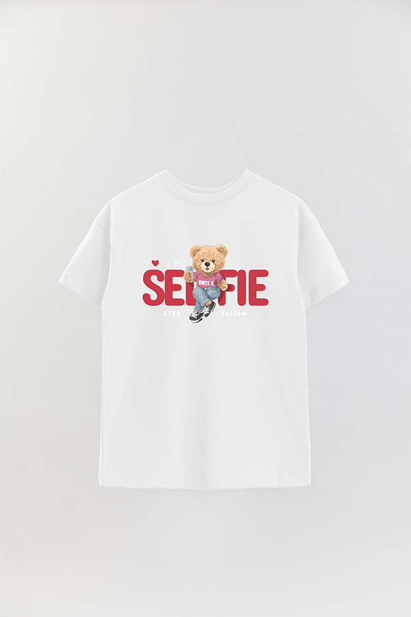 REMERA OVER ESTAMPADA UNISEX SELFIE