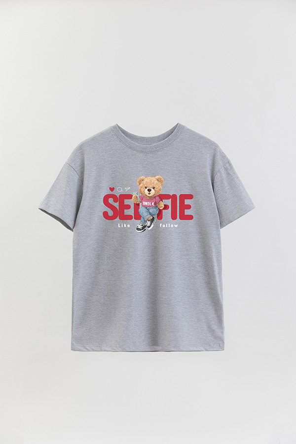 REMERA OVER ESTAMPADA UNISEX SELFIE