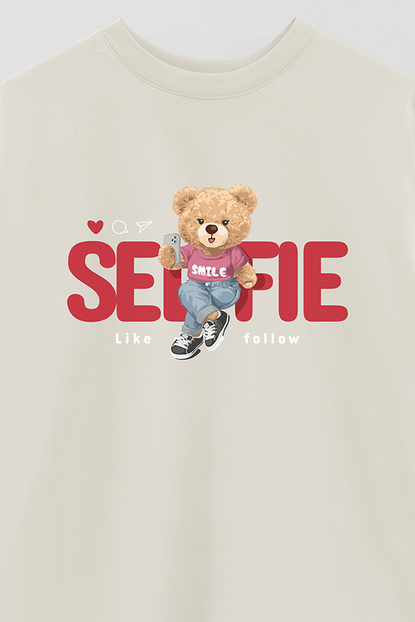 REMERA OVER ESTAMPADA UNISEX SELFIE