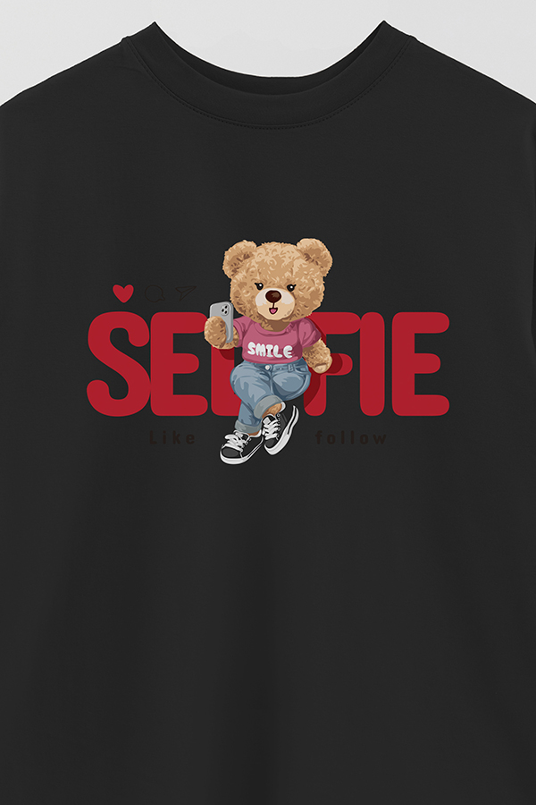 REMERA OVER ESTAMPADA UNISEX SELFIE