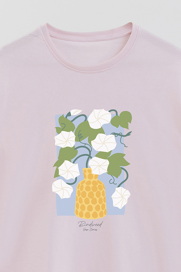 REMERA BASICA ESTAMPADA FLORAL MAGNOLIA BINDWEED