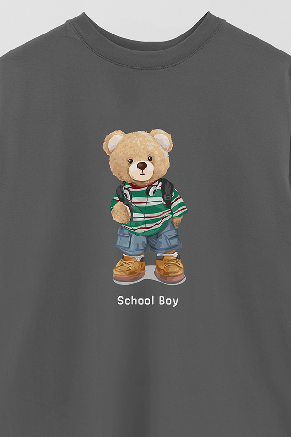 REMERA OVER ESTAMPADA UNISEX SCHOOL BOY