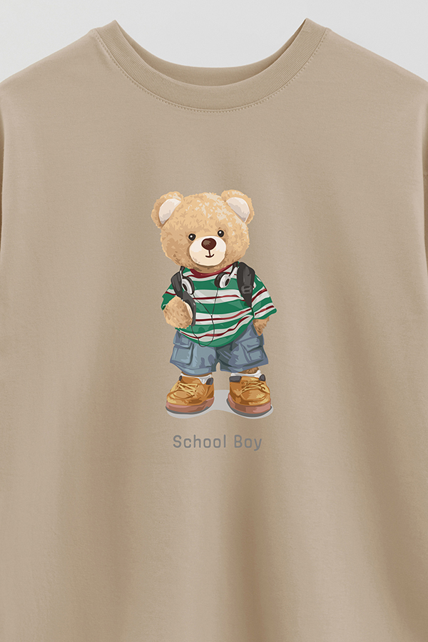 REMERA OVER ESTAMPADA UNISEX SCHOOL BOY