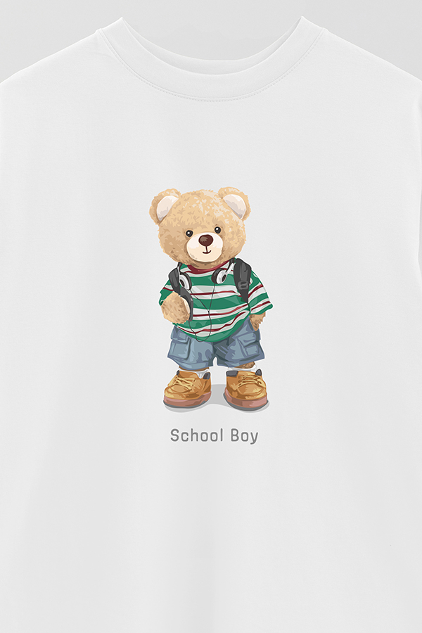 REMERA OVER ESTAMPADA UNISEX SCHOOL BOY