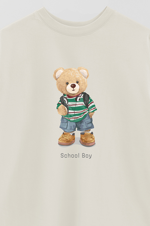 REMERA OVER ESTAMPADA UNISEX SCHOOL BOY