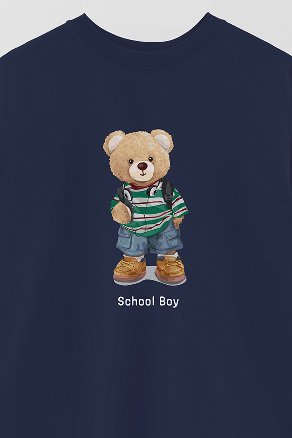 REMERA OVER ESTAMPADA UNISEX SCHOOL BOY