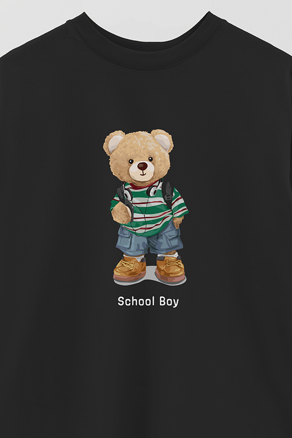 REMERA OVER ESTAMPADA UNISEX SCHOOL BOY