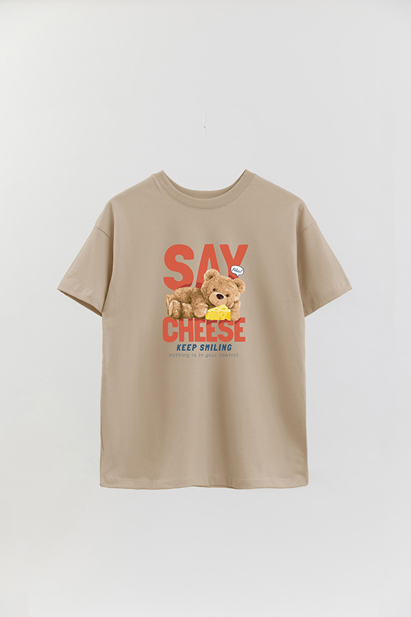 REMERA OVER ESTAMPADA UNISEX SAY CHEESE 2