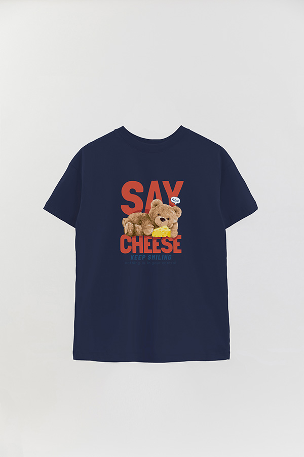 REMERA OVER ESTAMPADA UNISEX SAY CHEESE 2