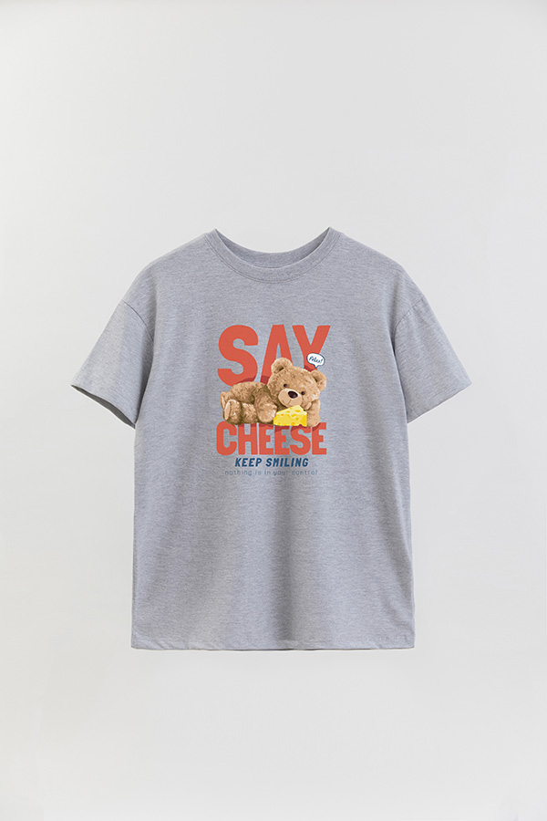 REMERA OVER ESTAMPADA UNISEX SAY CHEESE 2