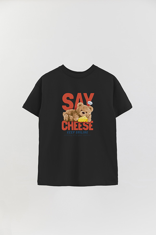 REMERA OVER ESTAMPADA UNISEX SAY CHEESE 2