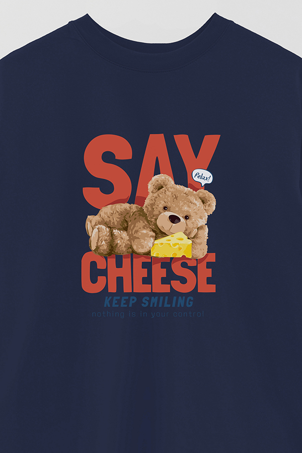 REMERA OVER ESTAMPADA UNISEX SAY CHEESE 2