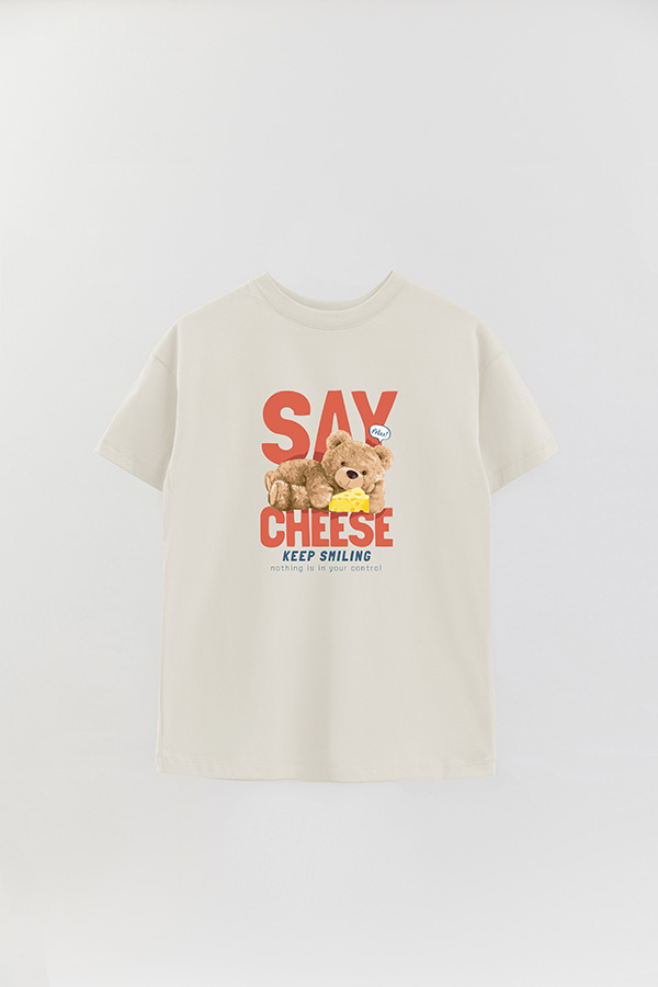 REMERA OVER ESTAMPADA UNISEX SAY CHEESE 2