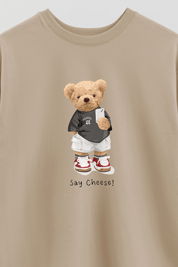 REMERA OVER ESTAMPADA UNISEX SAY CHEESE