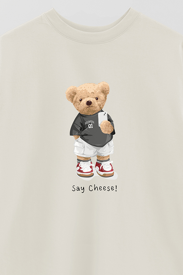 REMERA OVER ESTAMPADA UNISEX SAY CHEESE