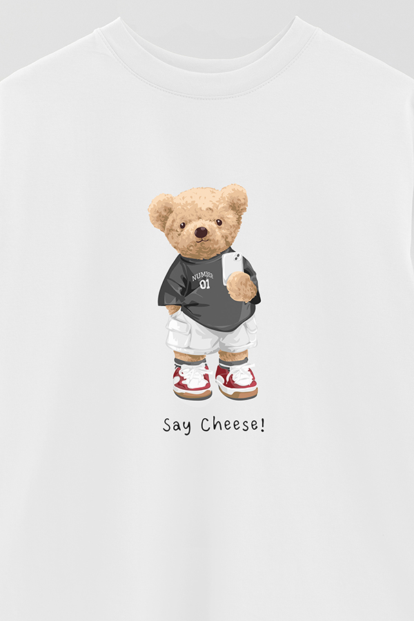 REMERA OVER ESTAMPADA UNISEX SAY CHEESE
