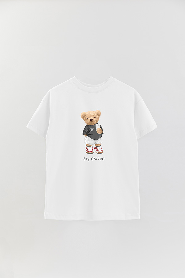 REMERA OVER ESTAMPADA UNISEX SAY CHEESE