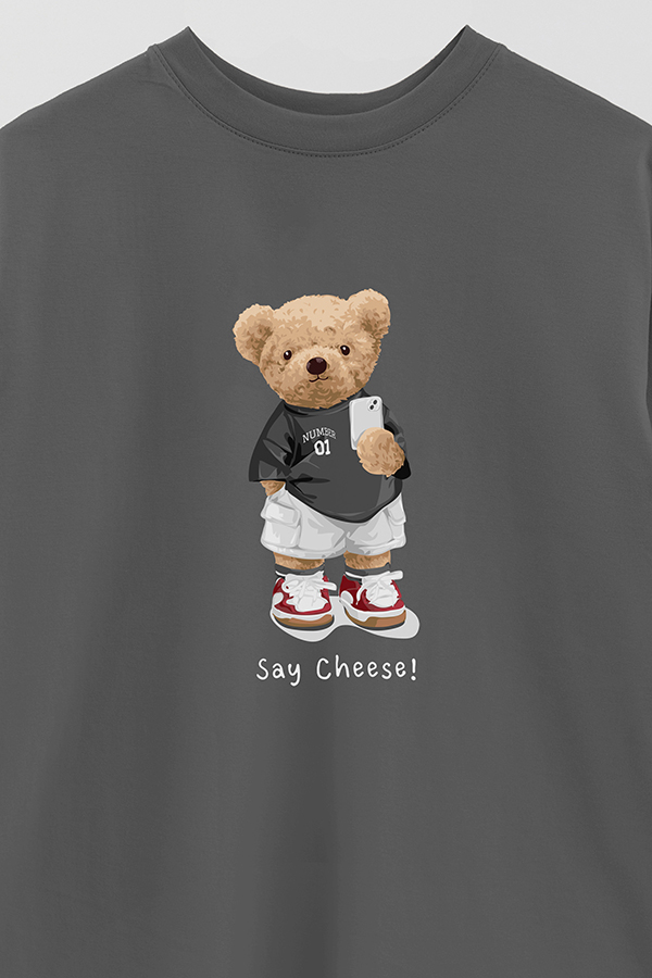 REMERA OVER ESTAMPADA UNISEX SAY CHEESE