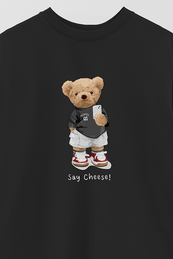 REMERA OVER ESTAMPADA UNISEX SAY CHEESE