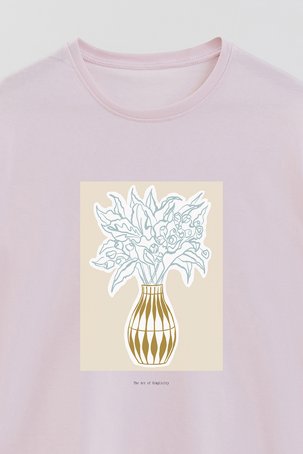 REMERA BASICA ESTAMPADA BOTANICAL MUSTARD