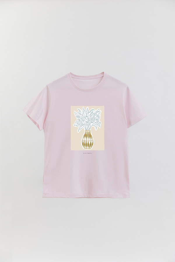 REMERA BASICA ESTAMPADA BOTANICAL MUSTARD