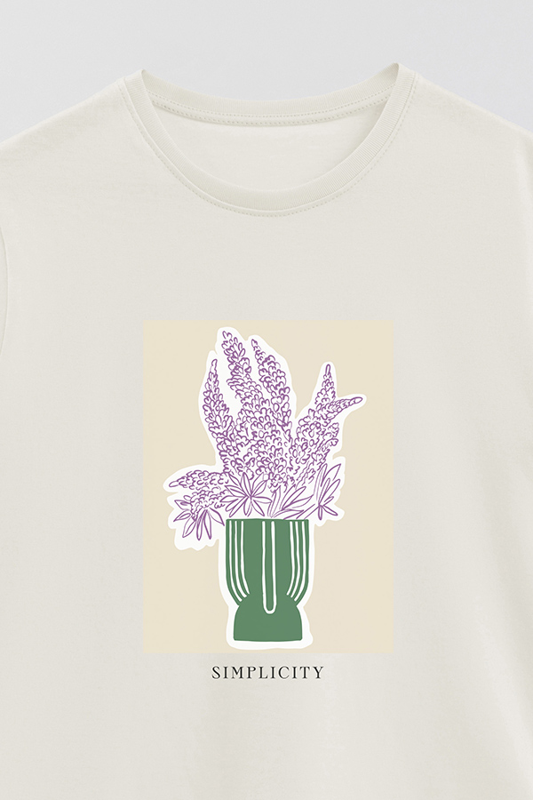REMERA BASICA ESTAMPADA BOTANICAL GREEN 2