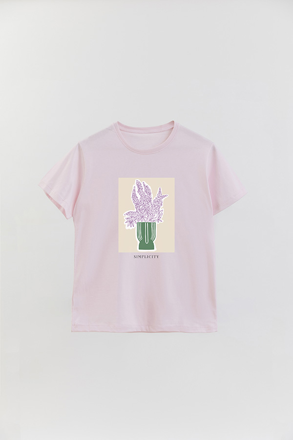 REMERA BASICA ESTAMPADA BOTANICAL GREEN 2