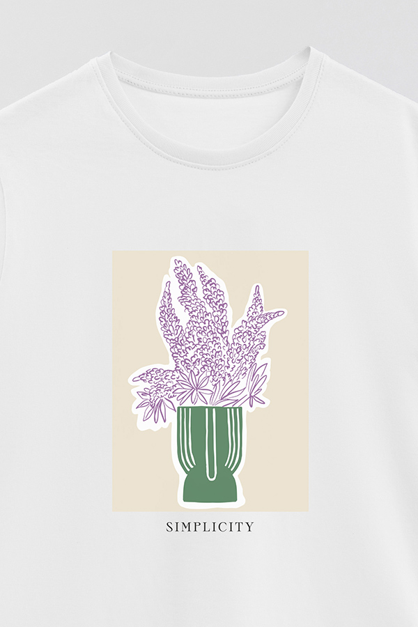 REMERA BASICA ESTAMPADA BOTANICAL GREEN 2