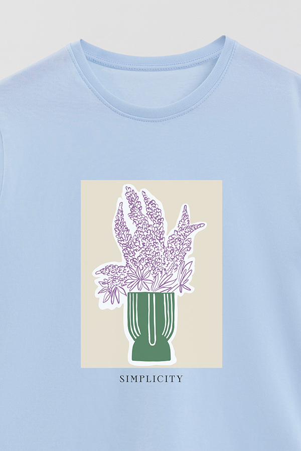 REMERA BASICA ESTAMPADA BOTANICAL GREEN 2