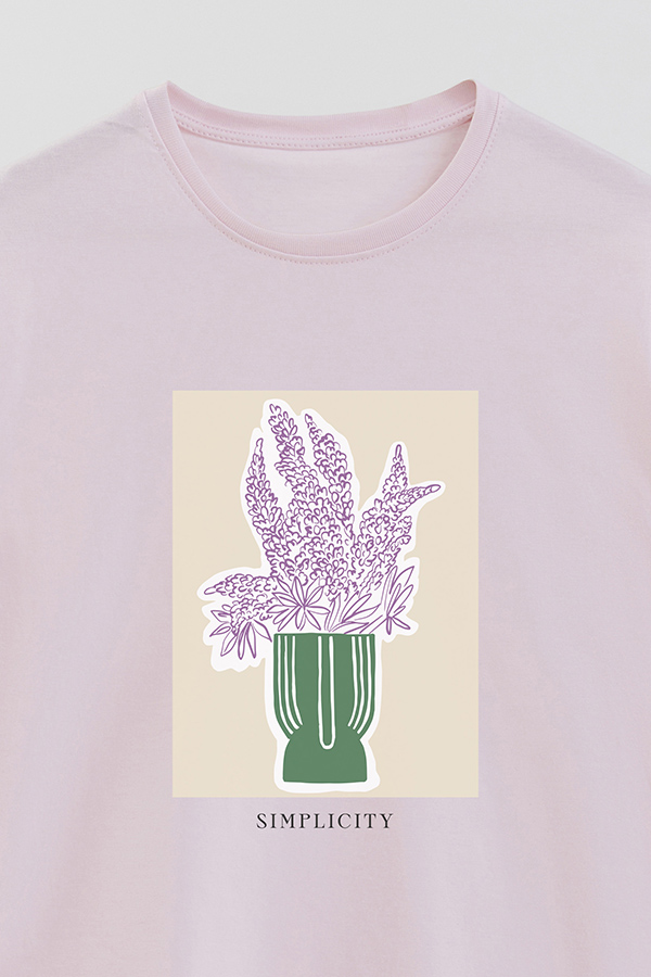 REMERA BASICA ESTAMPADA BOTANICAL GREEN 2