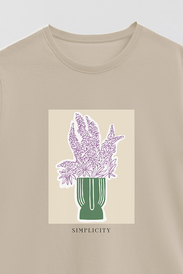 REMERA BASICA ESTAMPADA BOTANICAL GREEN 2