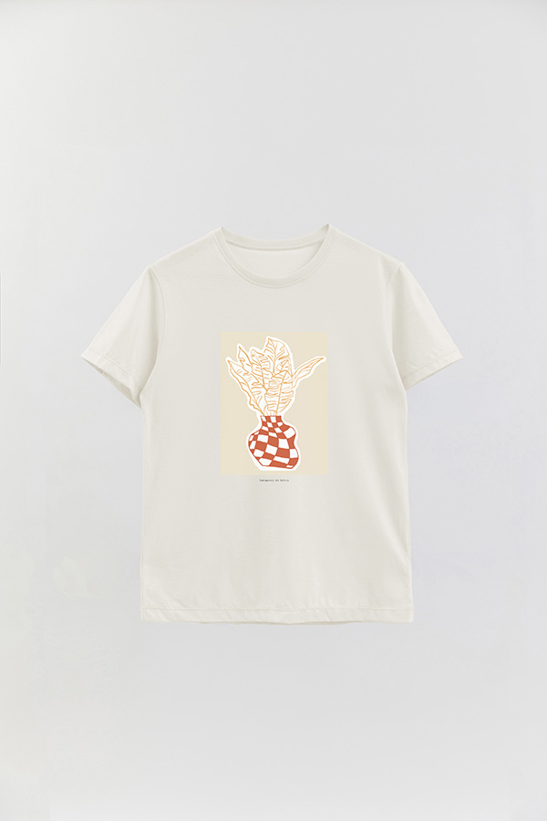 REMERA BASICA ESTAMPADA BOTANICAL BRICK