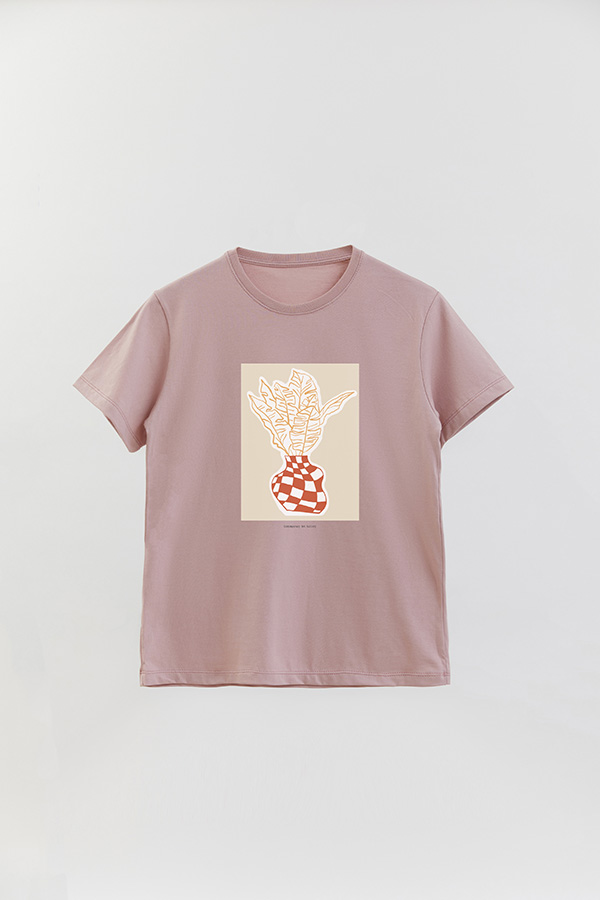 REMERA BASICA ESTAMPADA BOTANICAL BRICK