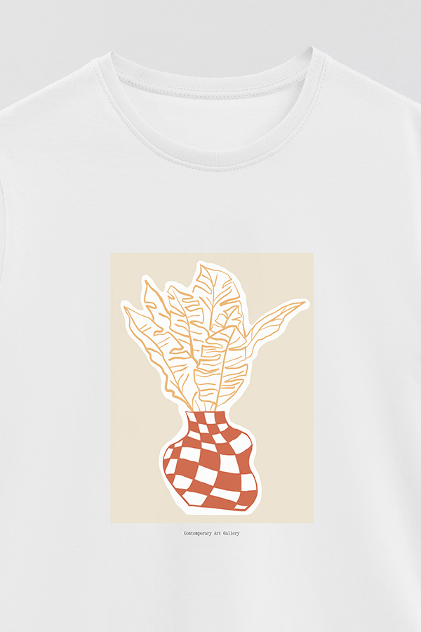 REMERA BASICA ESTAMPADA BOTANICAL BRICK