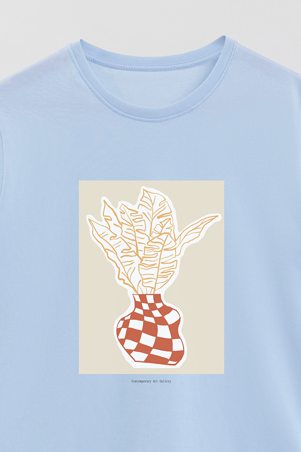 REMERA BASICA ESTAMPADA BOTANICAL BRICK