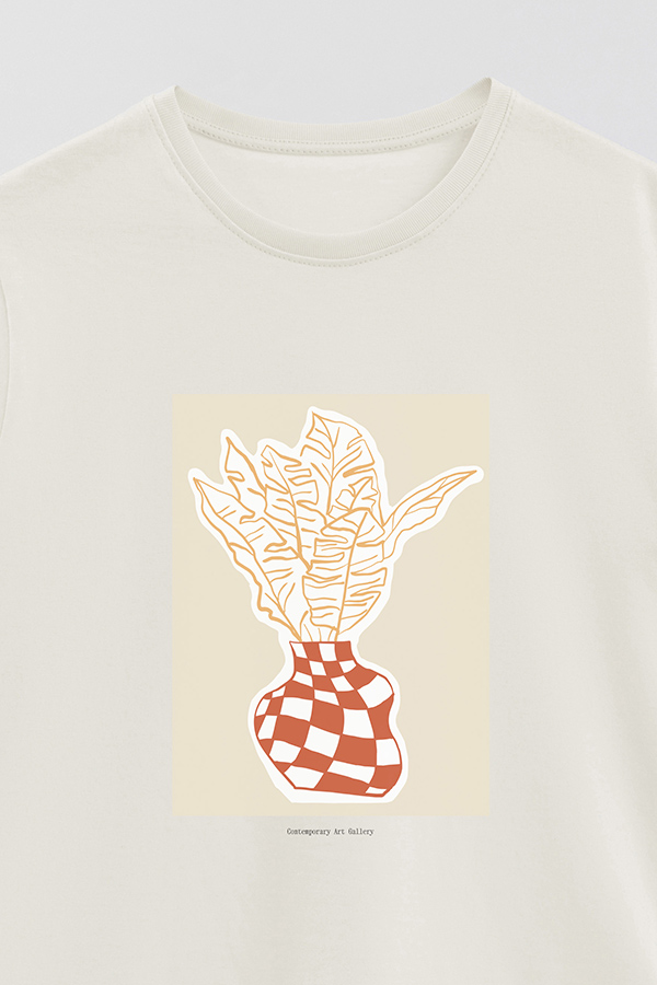 REMERA BASICA ESTAMPADA BOTANICAL BRICK
