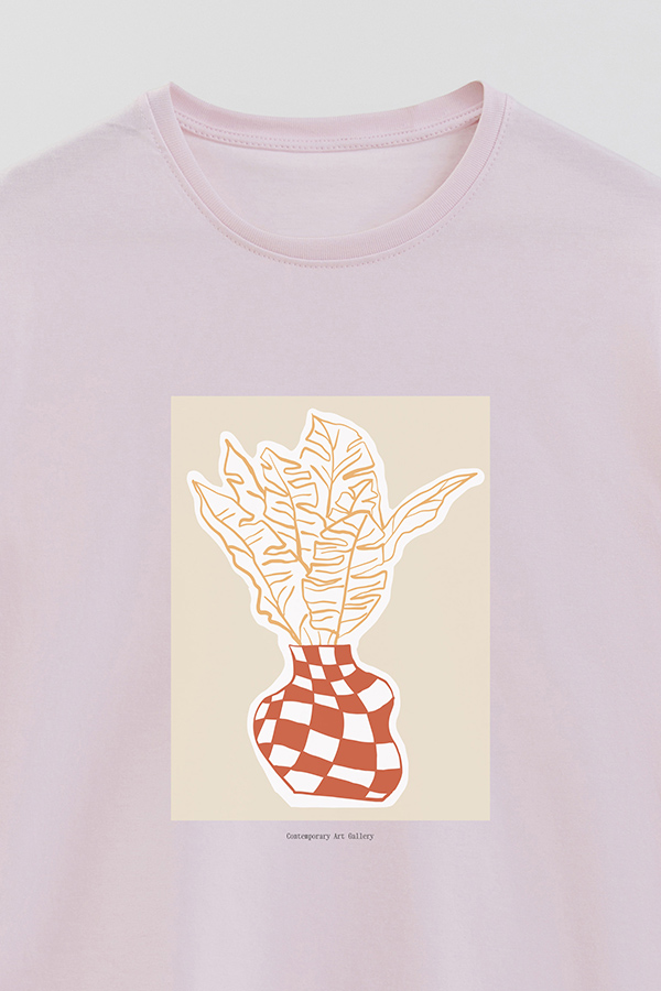 REMERA BASICA ESTAMPADA BOTANICAL BRICK
