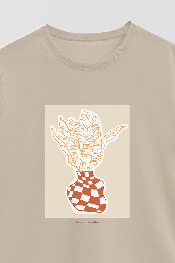 REMERA BASICA ESTAMPADA BOTANICAL BRICK