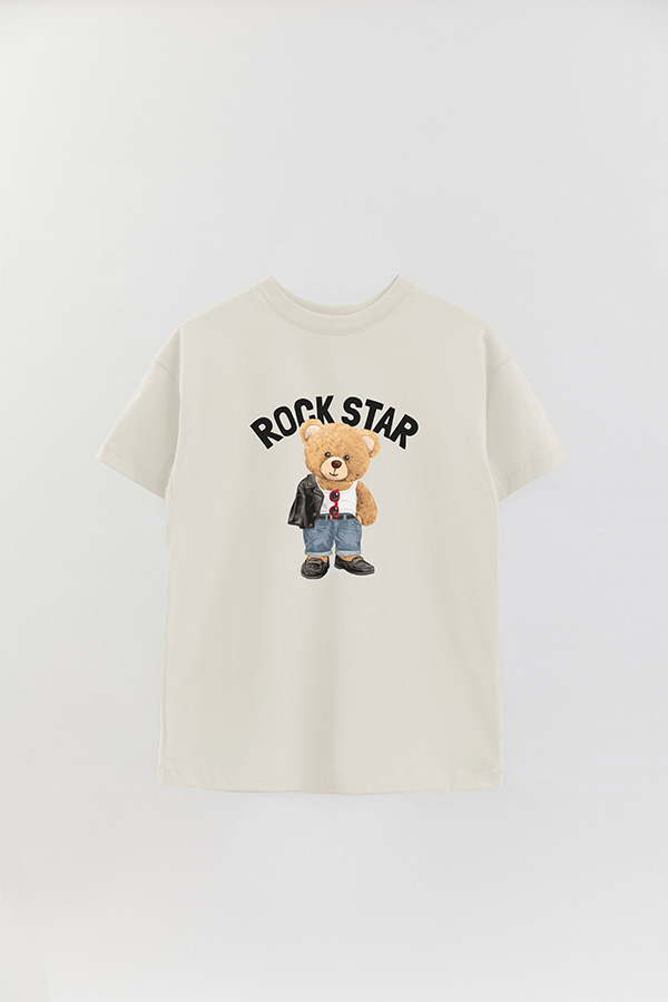 REMERA OVER ESTAMPADA UNISEX ROCKSTAR
