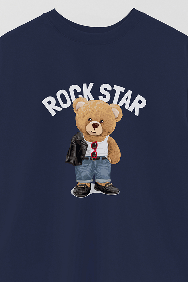 REMERA OVER ESTAMPADA UNISEX ROCKSTAR