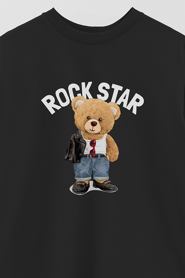 REMERA OVER ESTAMPADA UNISEX ROCKSTAR